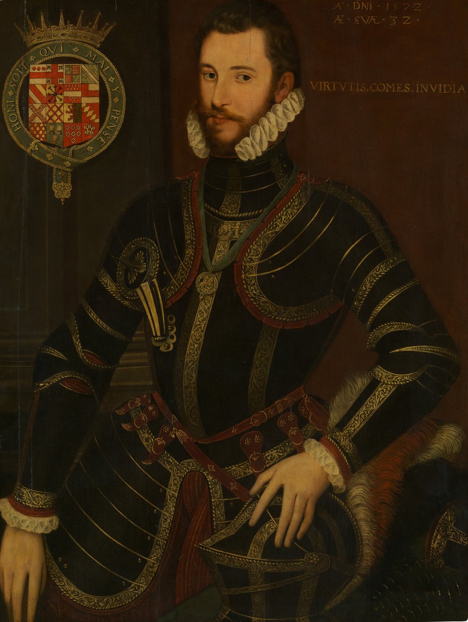 Retrato de Walter Devereux 1539-1576, Primer Conde de Essex, fechado en 1572 de British Painter.