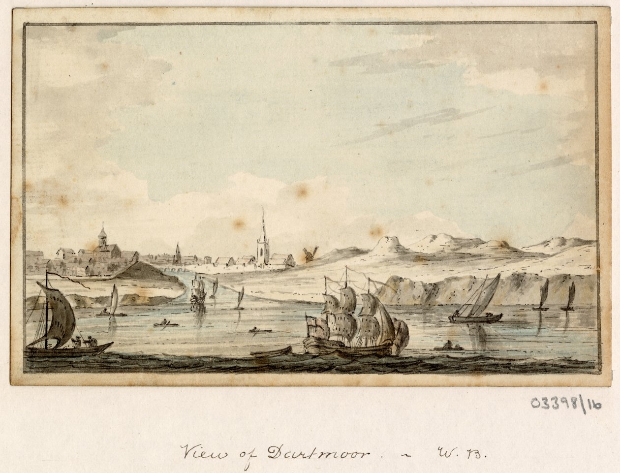 Serie de bocetos, vistas en Gran Bretaña, el continente y América 1772-1778 (acuarela) de British School