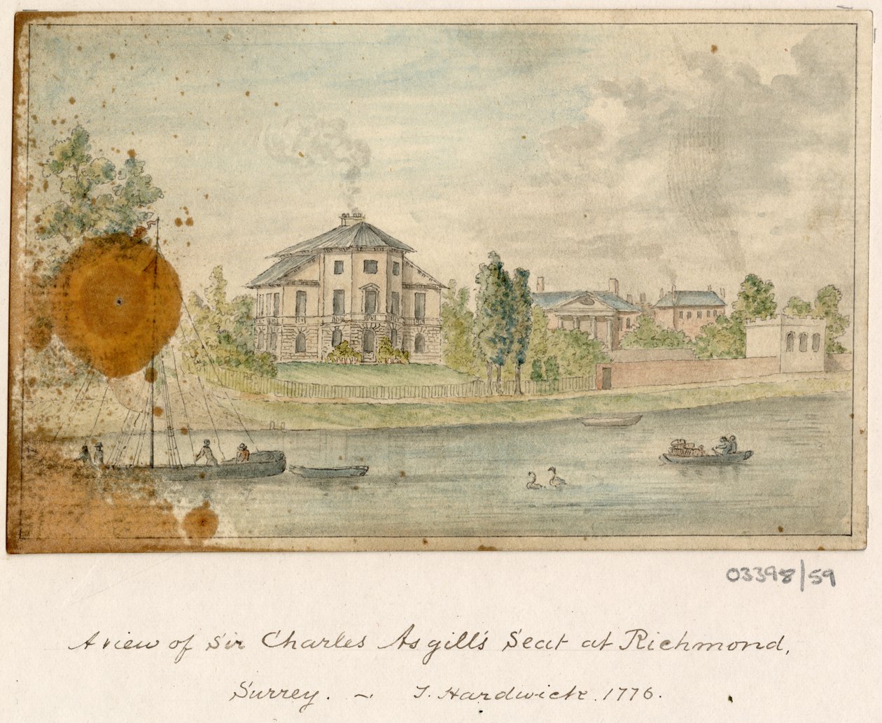 Serie de bocetos, vistas en Gran Bretaña, el continente y América 1772-1778 (acuarela) de British School