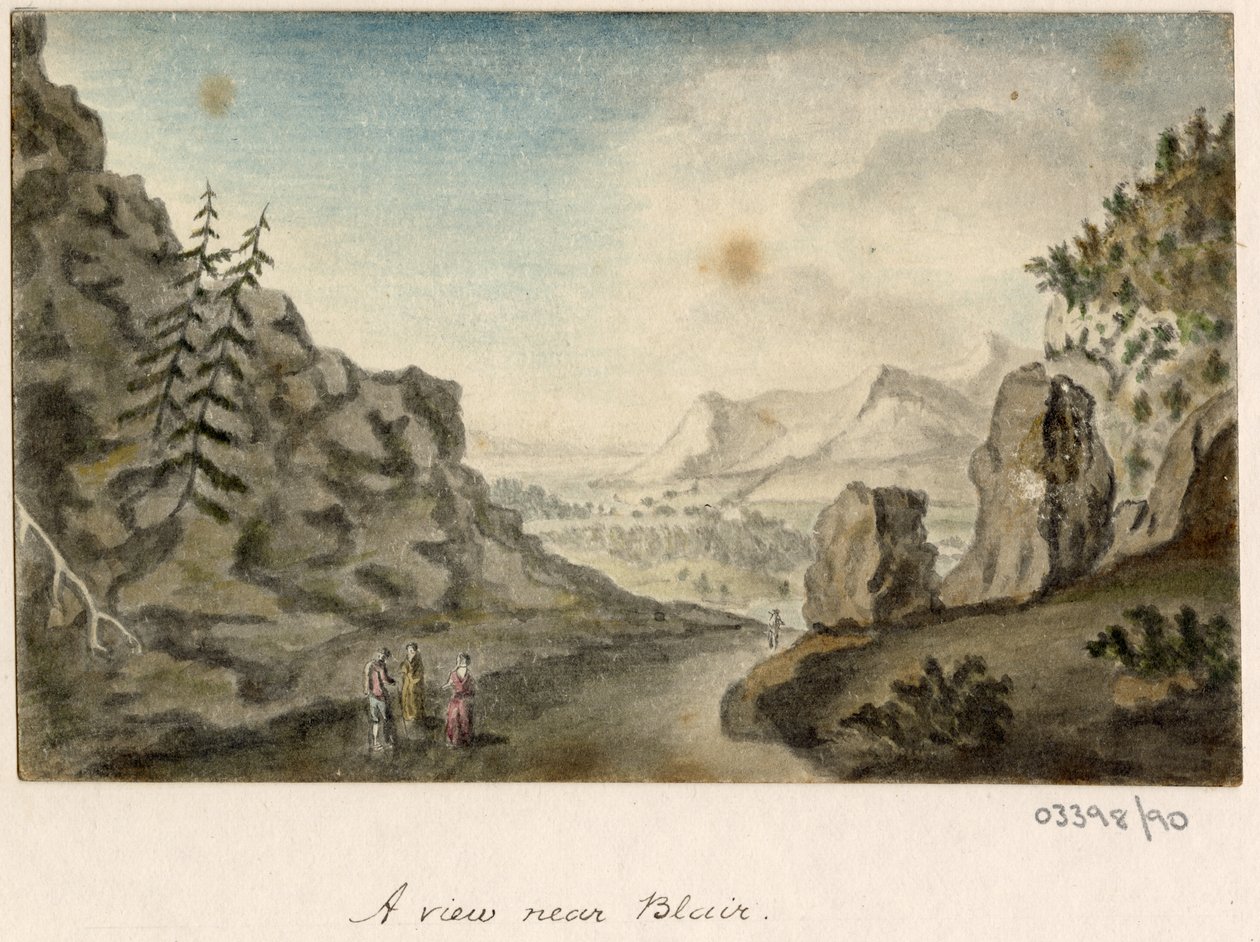 Serie de bocetos, vistas en Gran Bretaña, el continente y América 1772-1778 (acuarela) de British School