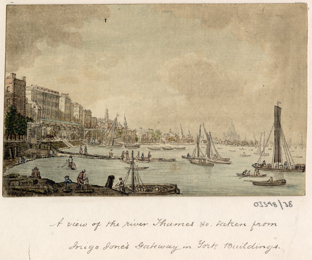 Serie de bocetos, vistas en Gran Bretaña, el continente y América 1772-1778 (acuarela) de British School