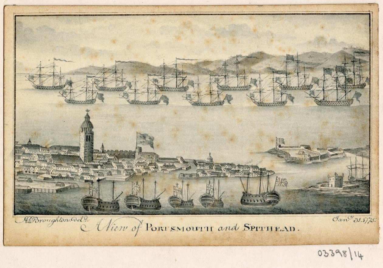 Serie de bocetos, vistas en Gran Bretaña, el continente y América 1772-1778 (acuarela) de British School