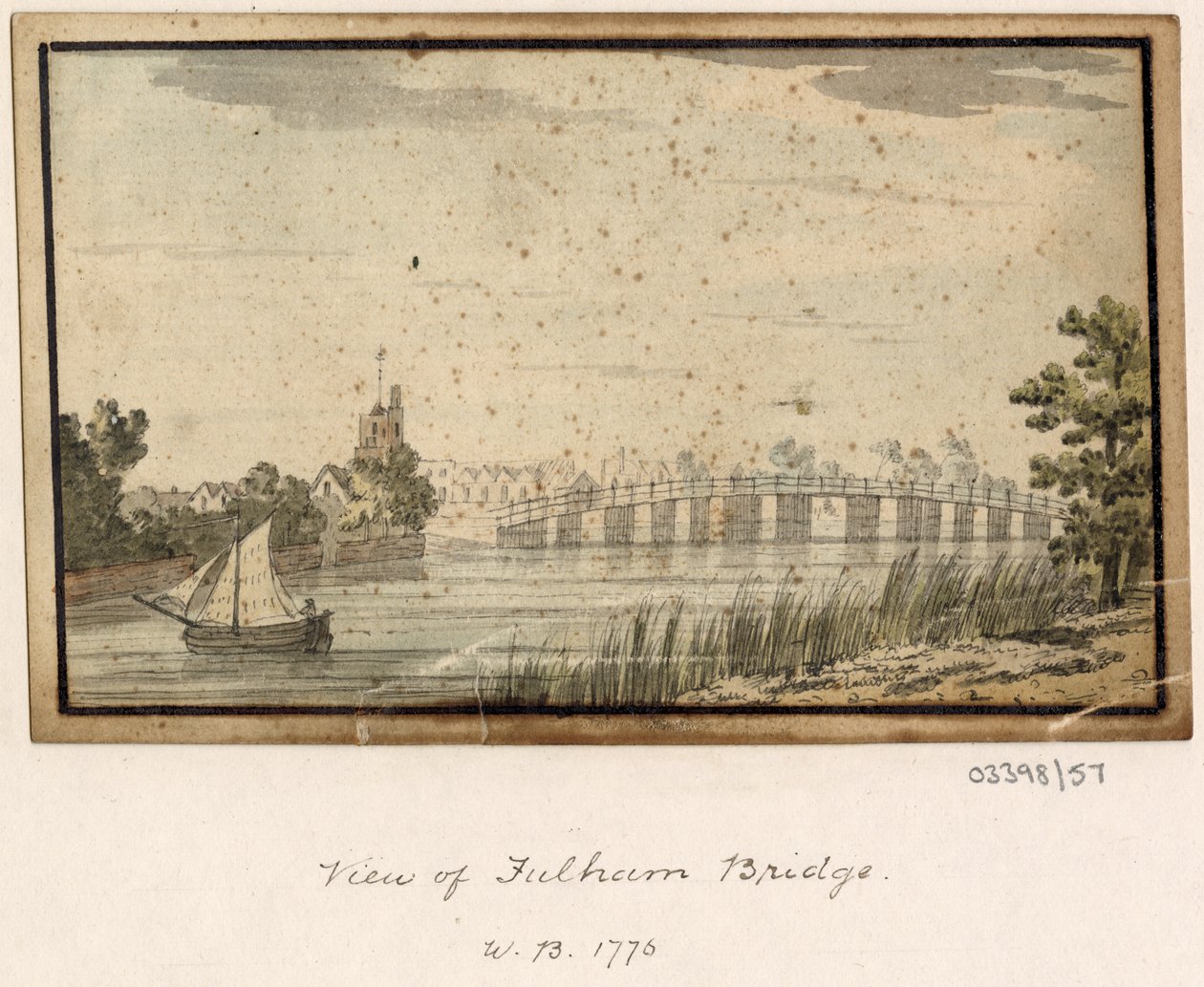 Serie de bocetos, vistas en Gran Bretaña, el continente y América 1772-1778 (acuarela) de British School