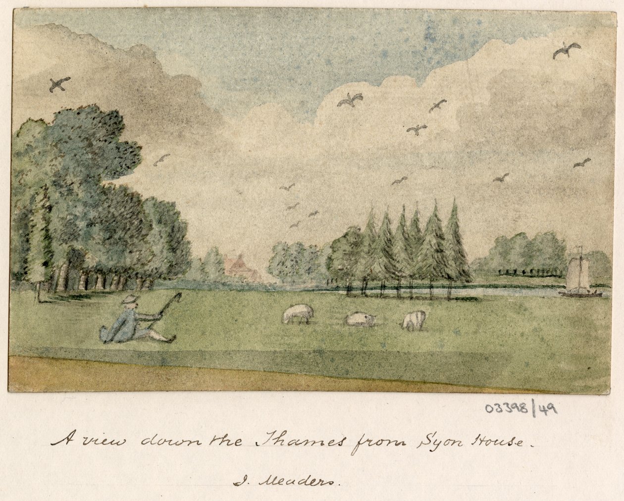 Serie de bocetos, vistas en Gran Bretaña, el continente y América 1772-1778 (acuarela) de British School