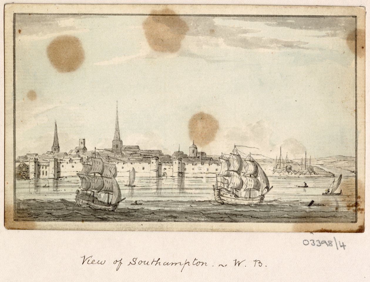Serie de bocetos, vistas en Gran Bretaña, el continente y América 1772-1778 (acuarela) de British School