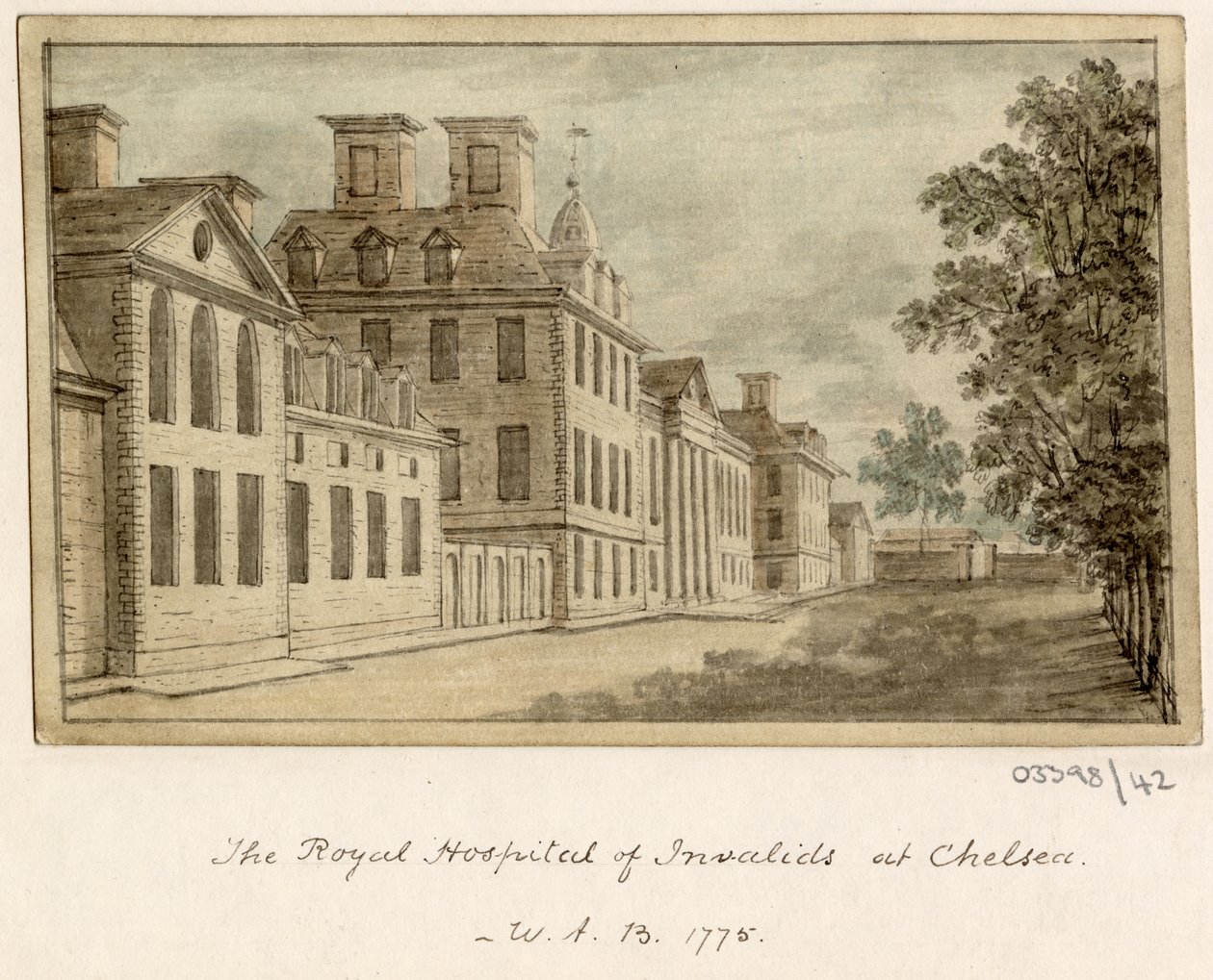 Serie de bocetos, vistas en Gran Bretaña, el continente y América 1772-1778 (acuarela) de British School