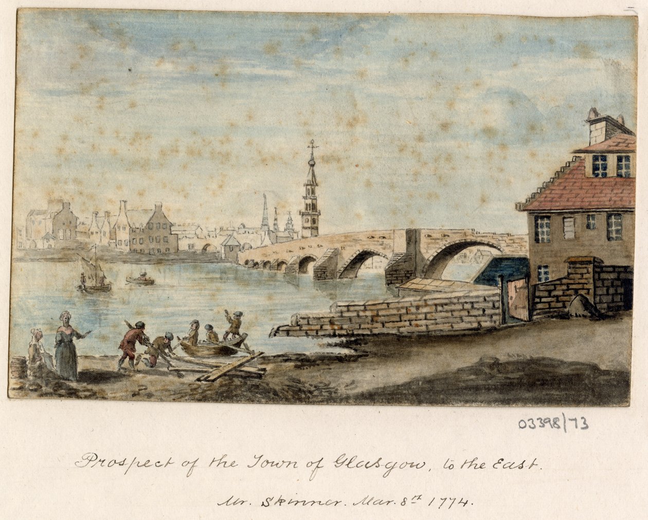 Serie de bocetos, vistas en Gran Bretaña, el continente y América 1772-1778 (acuarela) de British School