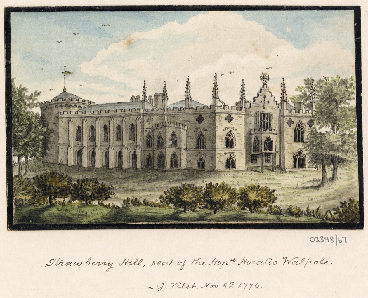 Serie de bocetos, vistas en Gran Bretaña, el continente y América 1772-1778 (acuarela) de British School