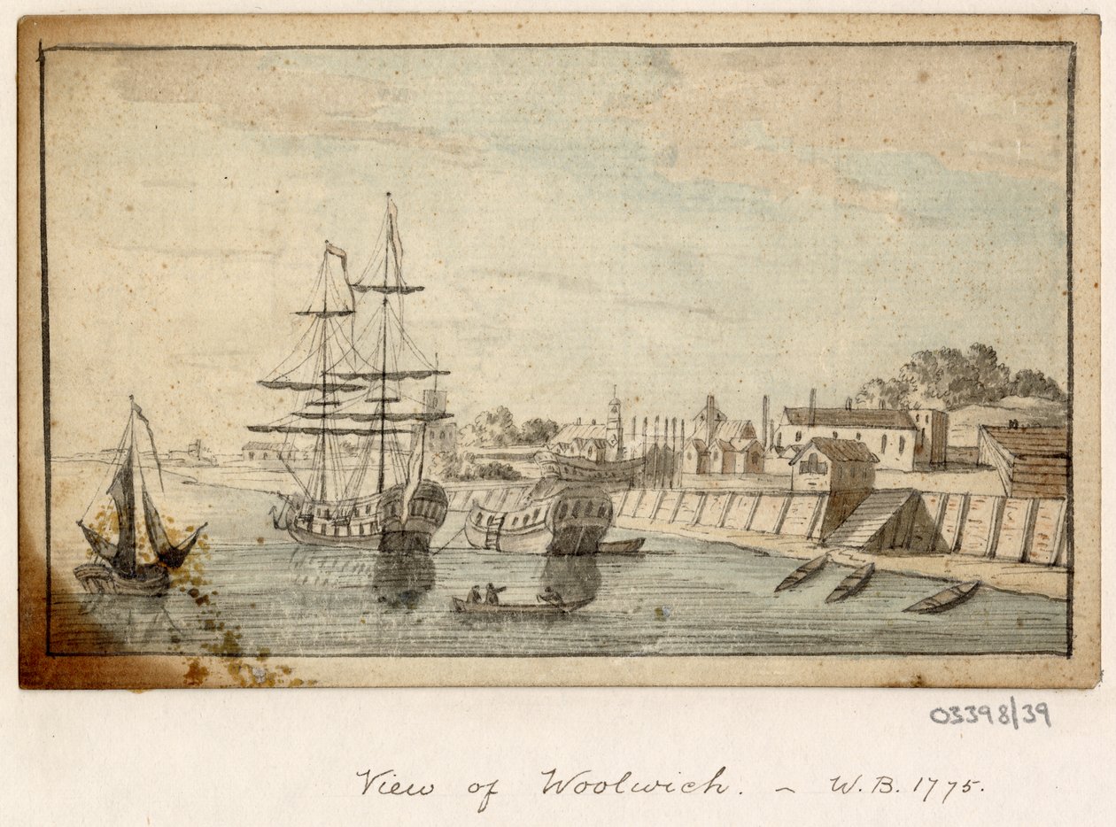 Serie de bocetos, vistas en Gran Bretaña, el continente y América 1772-1778 (acuarela) de British School