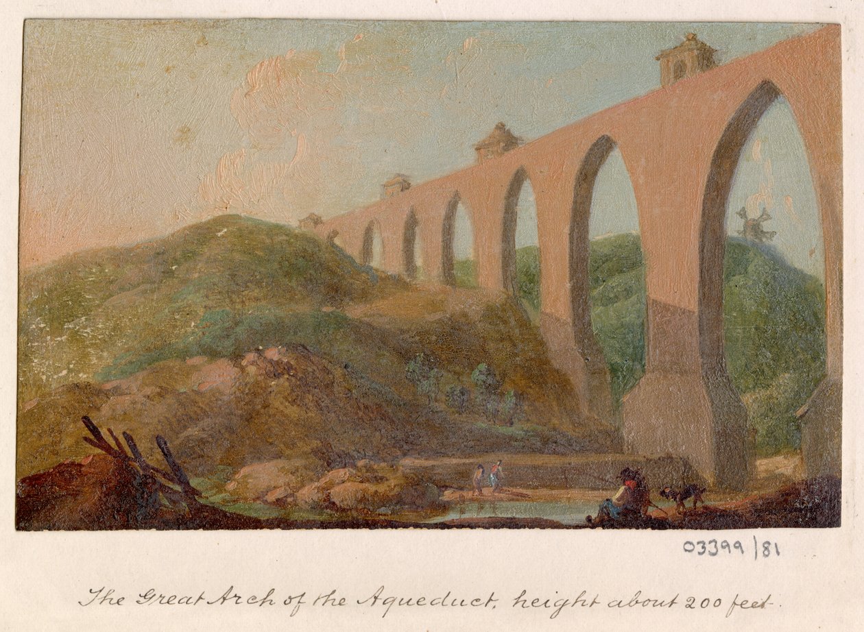 Serie de bocetos, vistas en Gran Bretaña, el Continente y América 1772-1778 (óleo) de British School