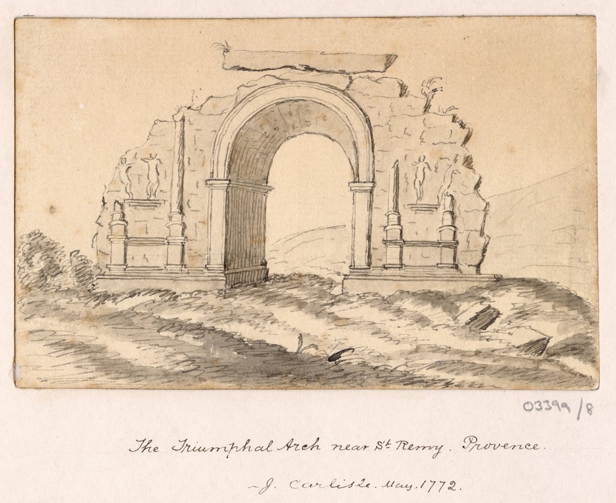 Una serie de bocetos, vistas en Gran Bretaña, el Continente y América 1772-1778 (boceto) de British School