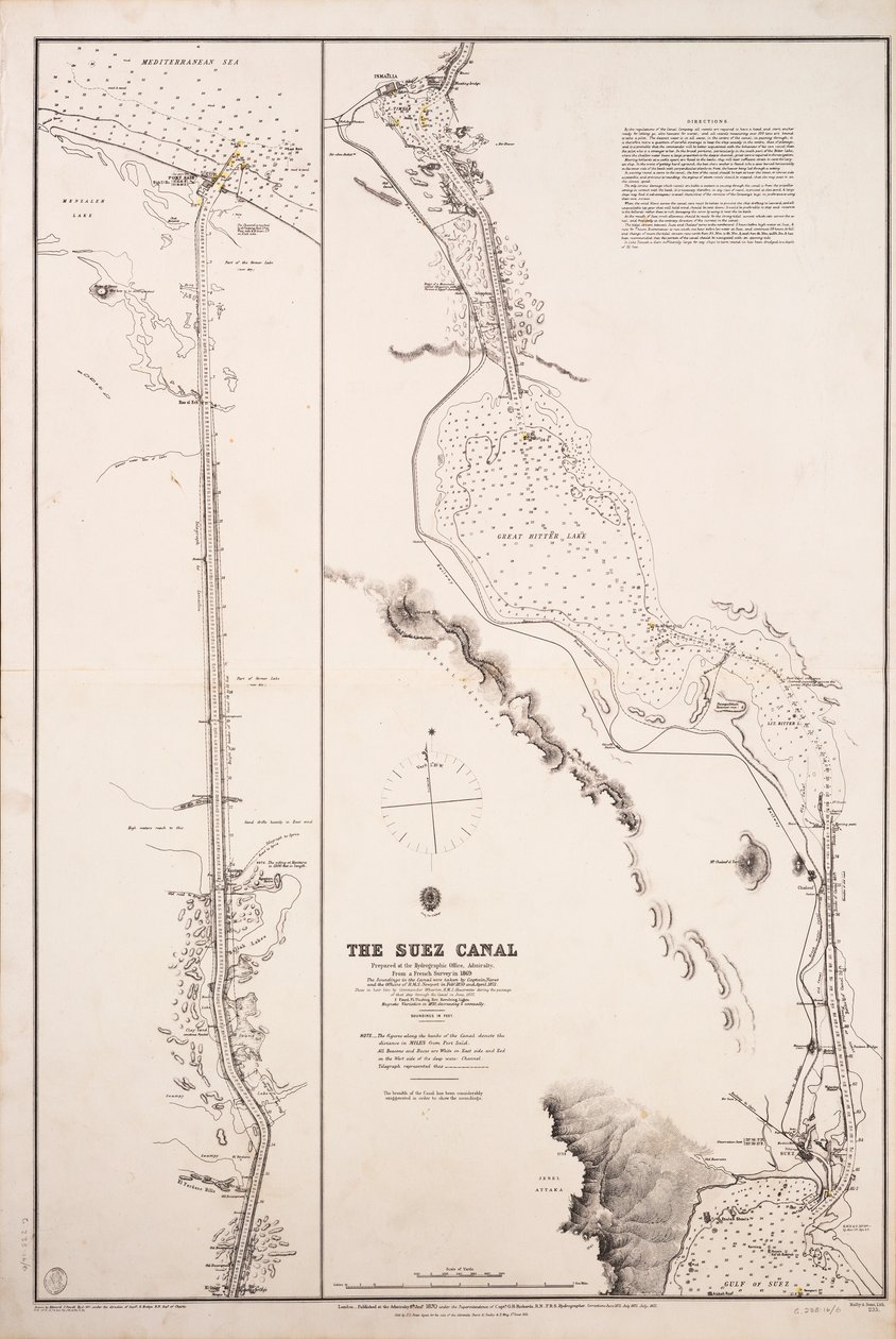 Carta del Canal de Suez de British School