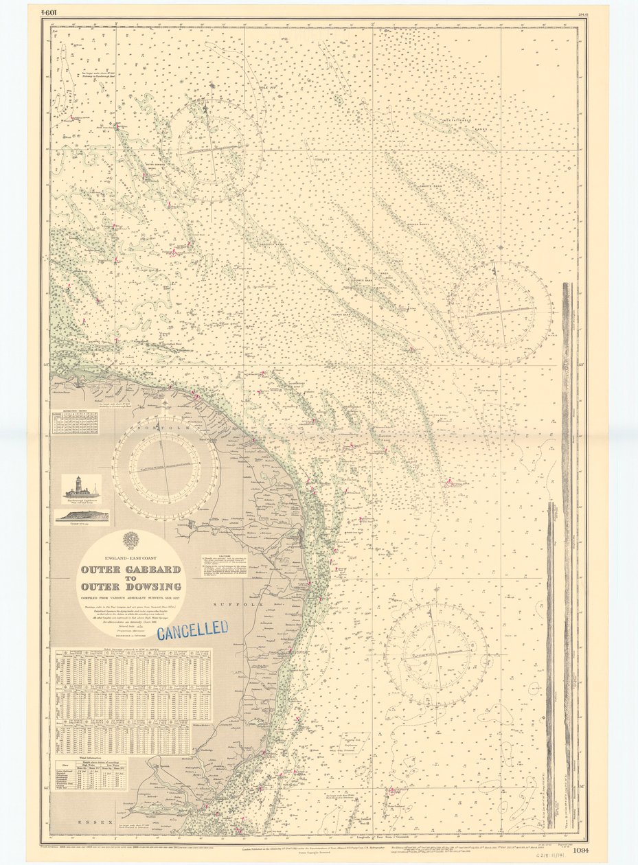 Inglaterra-Costa Este. De Outer Gabbard a Outer Dowsing de British School