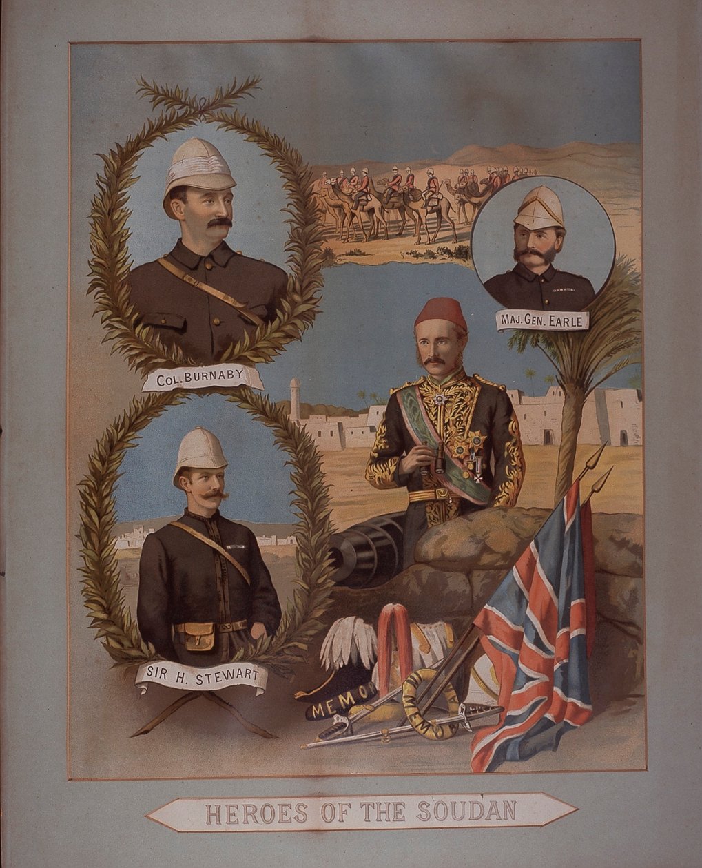 Héroes del Soudan 1885 (cromolito) de British School