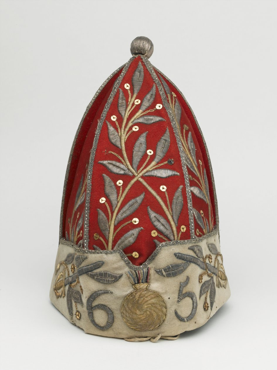 Gorra de granadero de oficial, 65º Regimiento de Infantería, 1758 circa de British School