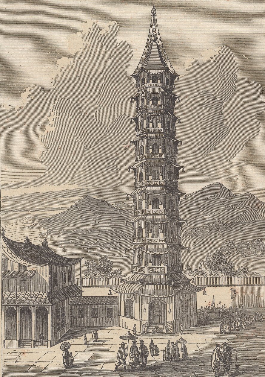 Torre de porcelana de Nanjing (grabado) de British School