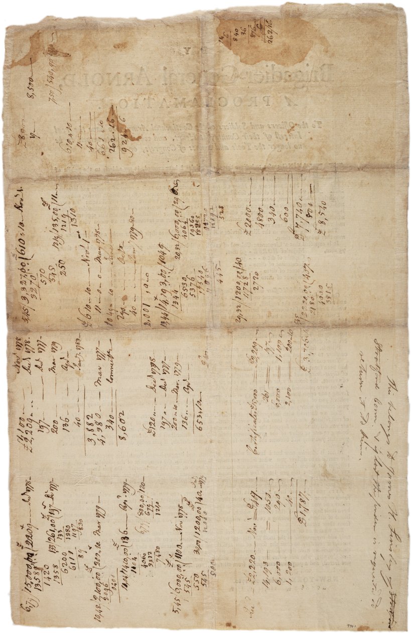 Proclamación a los oficiales y soldados del Ejército Continental, 20 de octubre de 1780 de British School