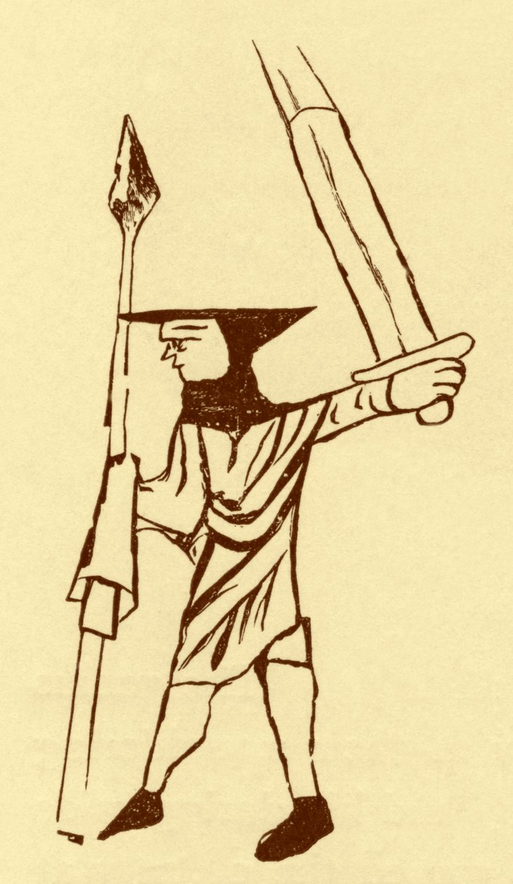 Soldado a pie escocés durante el reinado de Eduardo I de British School