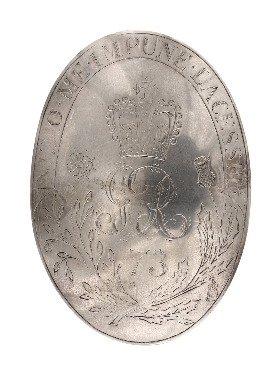 Placa de cinturón de hombro, 73º Regimiento de Infantería de las Tierras Altas, c.1788 (placa de cinturón de hombro) de British School
