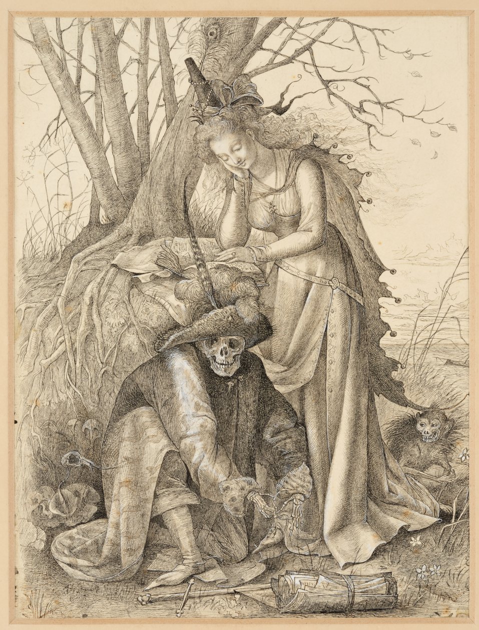 Alegoría de Vanitas: La muerte y una joven de British School