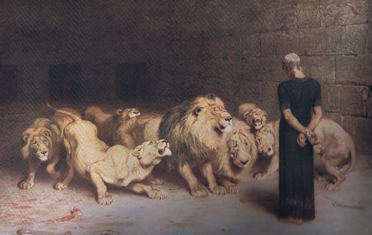 Daniel en el foso de los leones, Bibbys Annual de Briton (after) Riviere
