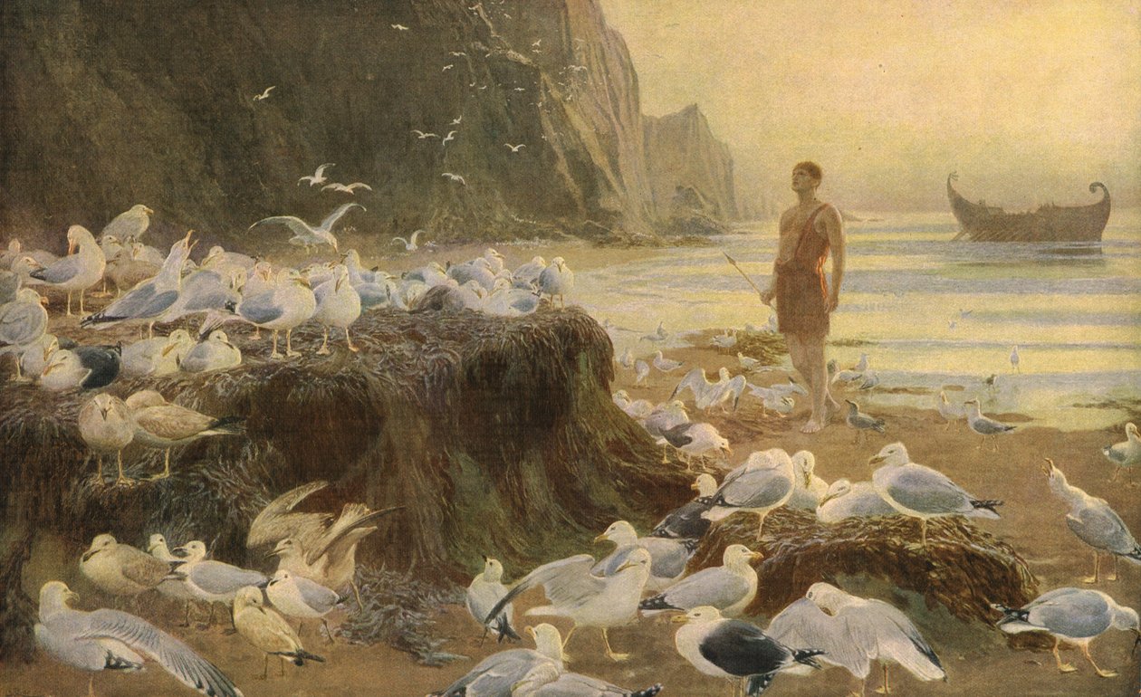 Un Vagabundo del Viejo Mundo, 1887, c1930 de Briton Riviere