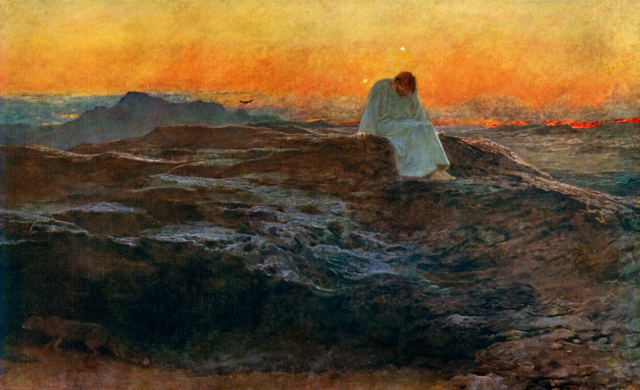 Cristo en el desierto, 1898 de Briton Riviere