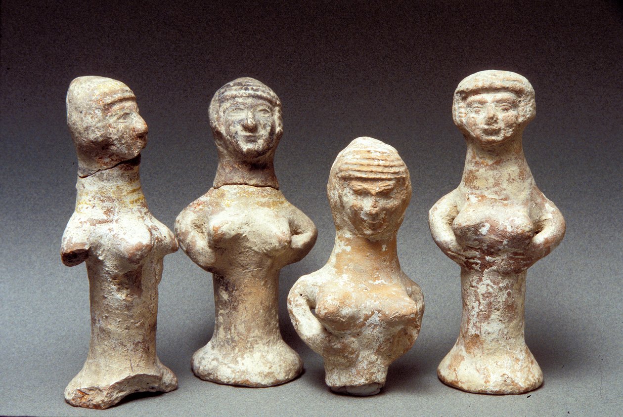 Figurillas de Asera, Cananea, 999-600 a.C. (arcilla) de Bronze Age