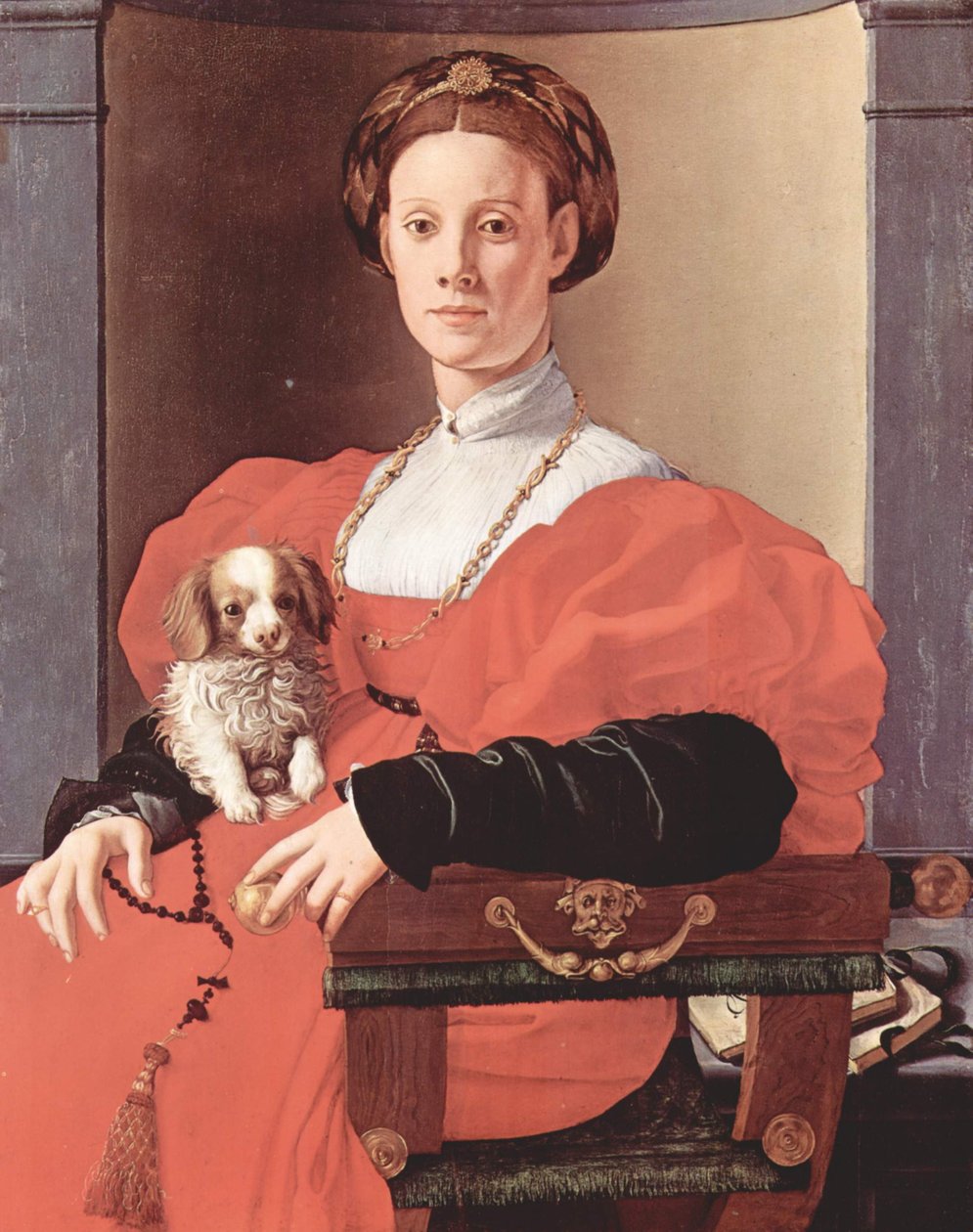 Alemán: Bildnis einer Dame in Rot (Francesca Salviati) Retrato de una dama vestida de rojo (Francesca Salviati) de Bronzino