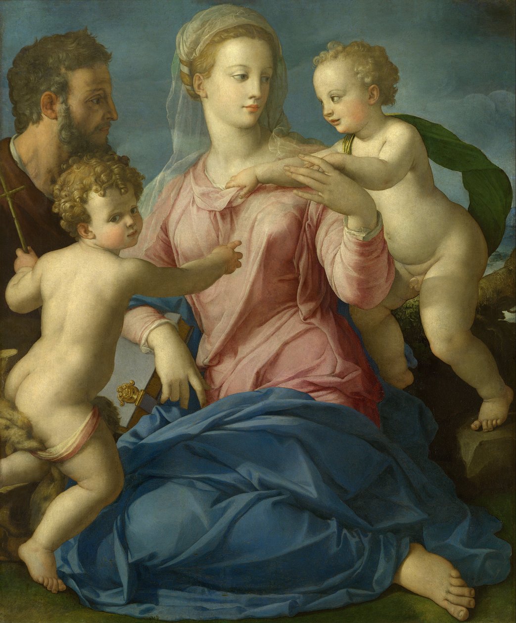 La Sagrada Familia con el Niño San Juan Bautista (Madonna Stroganoff) de Bronzino