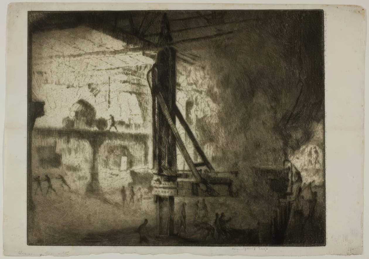 Chicago - Convertidores Bessemer, Illinois Steel Co. de Bror Julius Olsson Nordfeldt