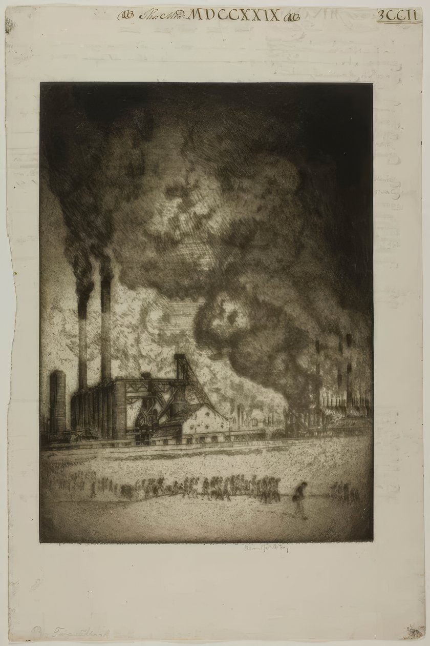 Chicago - Cinco en punto - Calle 92 de Bror Julius Olsson Nordfeldt