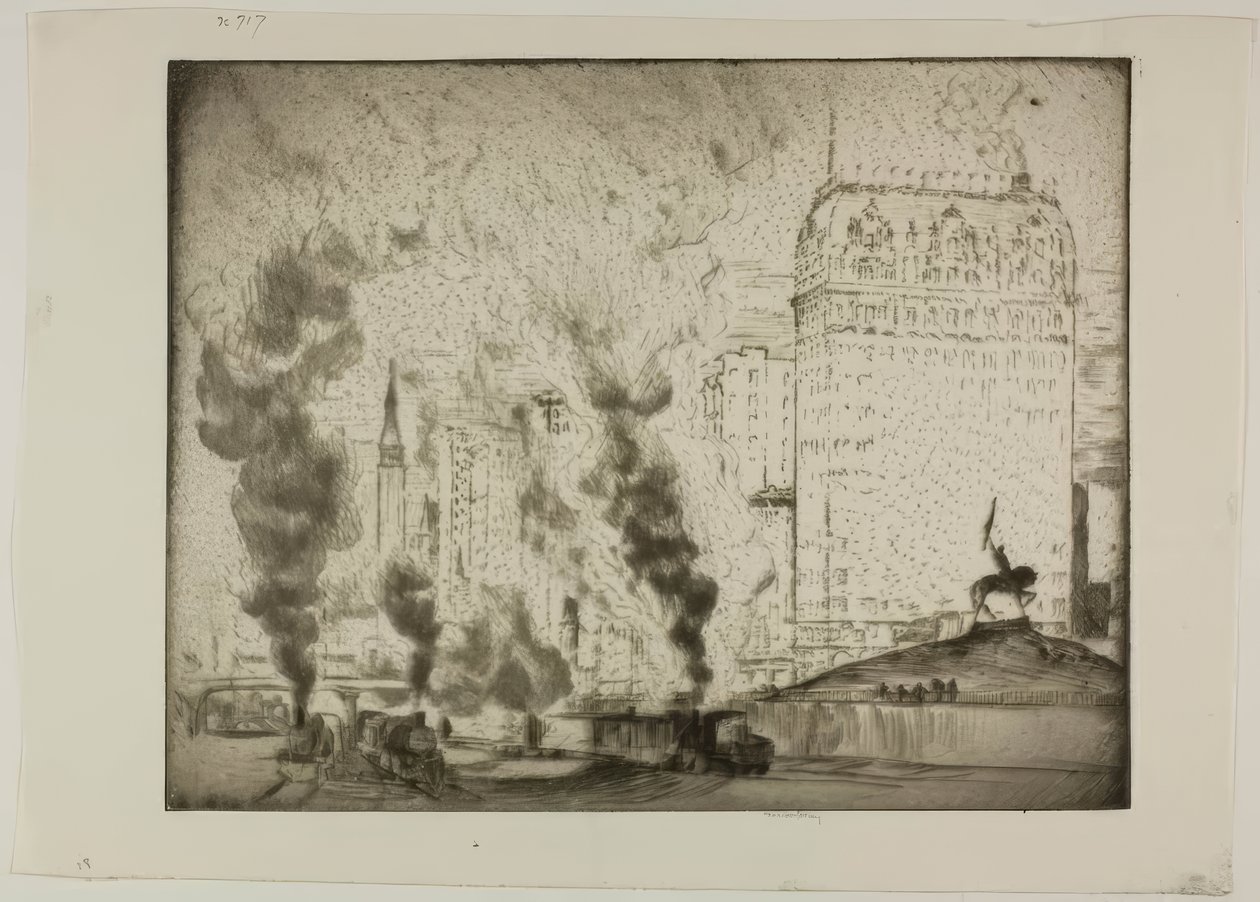 Chicago - Monumento a Logan de Bror Julius Olsson Nordfeldt