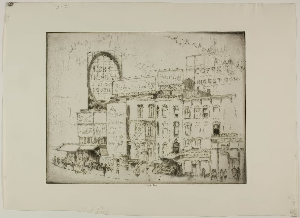 Chicago - Park Row de Bror Julius Olsson Nordfeldt