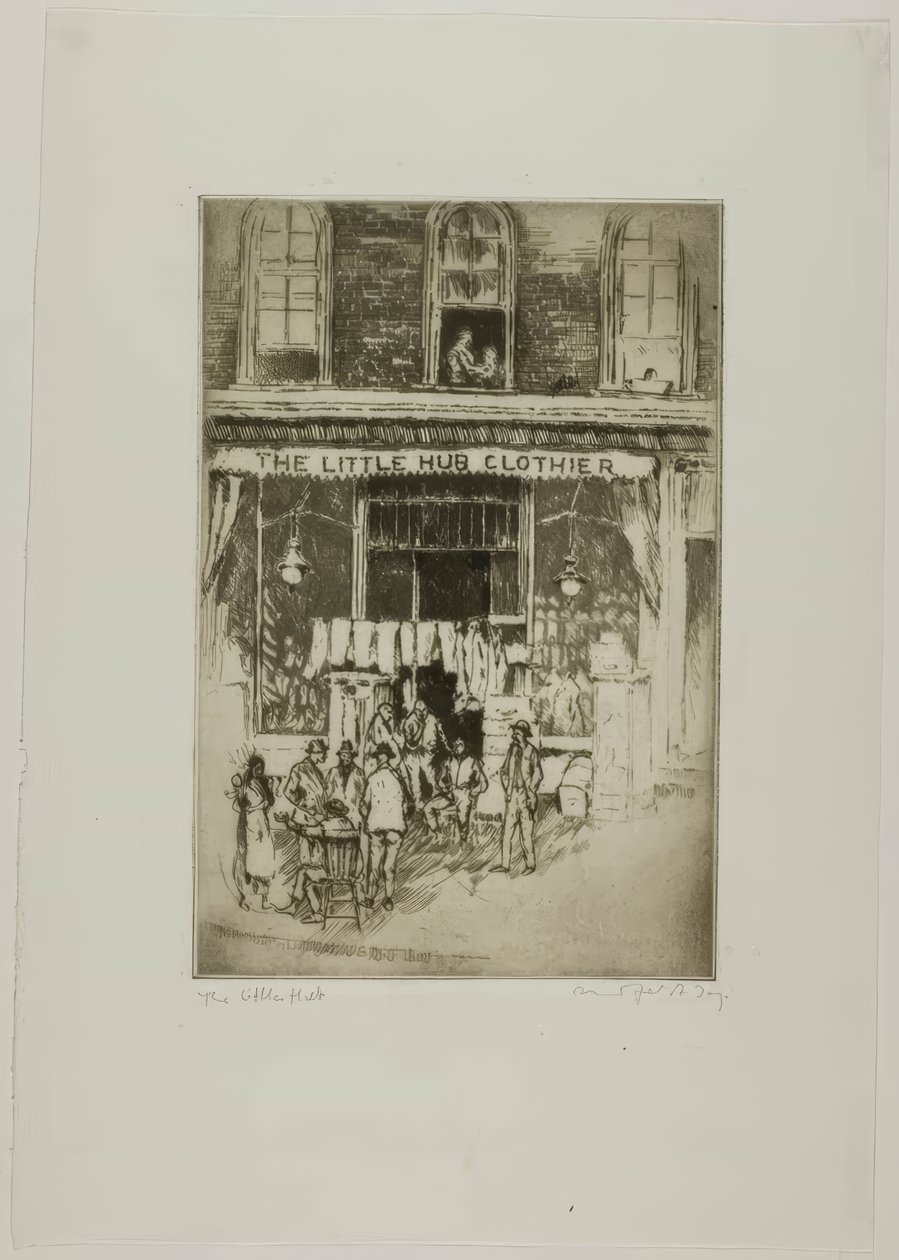 Chicago - The Little Hub, South Clark y Harrison Sts de Bror Julius Olsson Nordfeldt