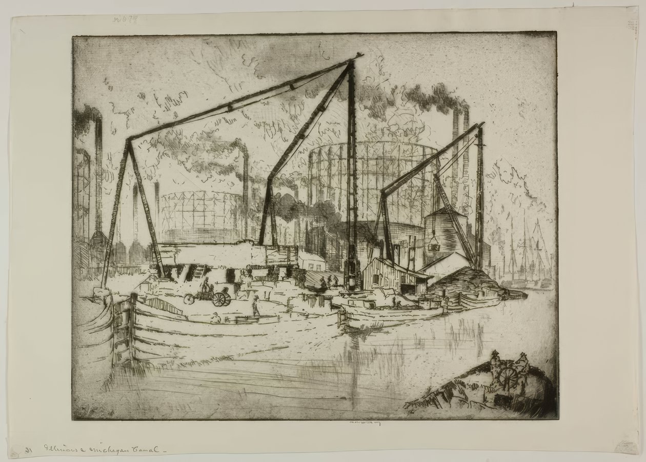 El canal de Illinois y Michigan de Bror Julius Olsson Nordfeldt