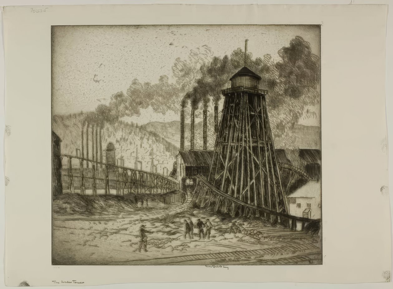 La torre de agua de Bror Julius Olsson Nordfeldt