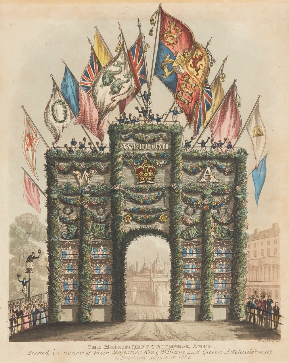 Arco de triunfo para el rey Guillermo IV y la reina Adelaida de Bruce Brighton