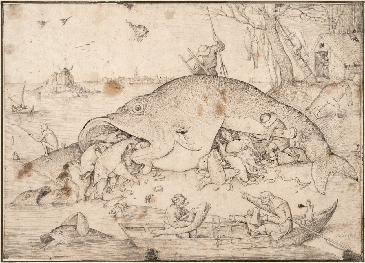 Pez grande come pez chico, 1556 de Bruegel