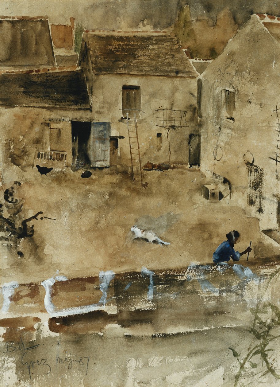 Un patio en Grez-Sur-Loing de Bruno Andreas Liljefors