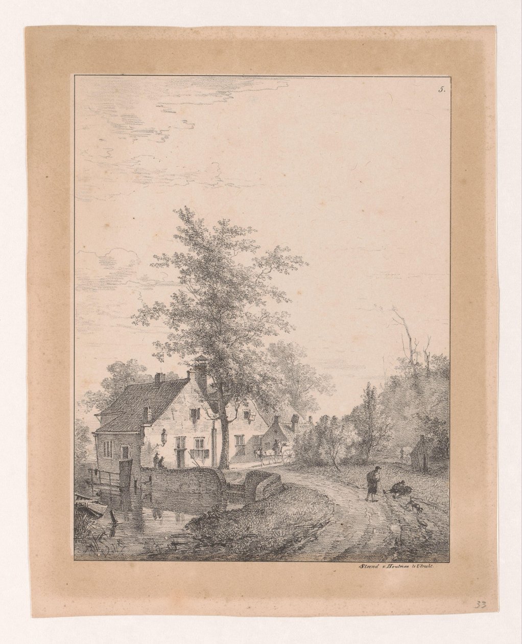 Camino rural con casas Paisajes (título de la serie) de Bruno van Straaten (I)