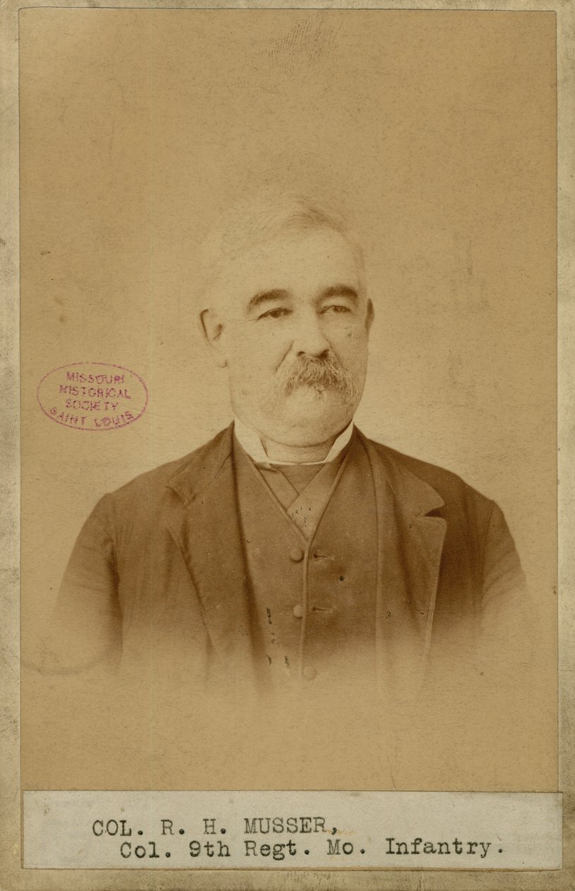 Richard H. Musser, Coronel, 9ª Infantería de Missouri (Confederada) de Brunswick J. Sharer