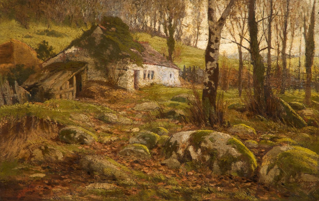 Una Cabaña Galesa, 1884 de Buckley Ousey