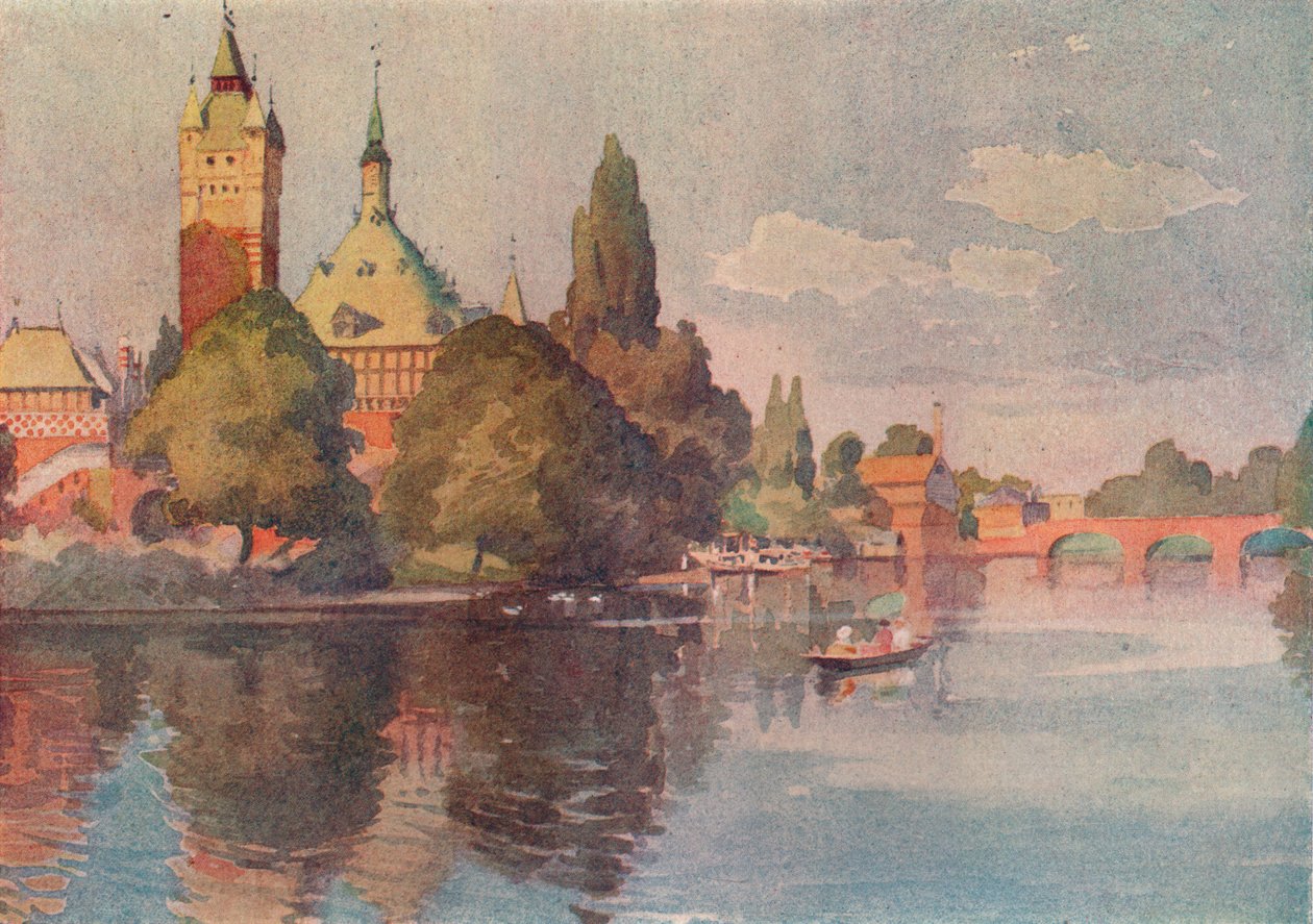 El Teatro Memorial de Shakespeare, Stratford On Avon, c1905 de Buddig Anwylini Pughe