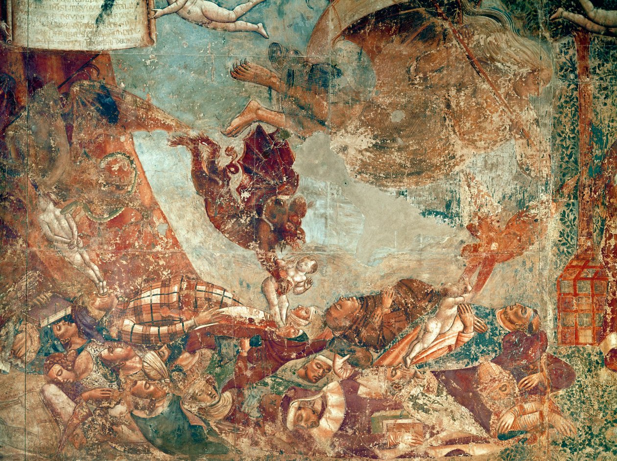 Triunfo de la Muerte, fresco ... (fresco) de Buonamico Buffalmacco