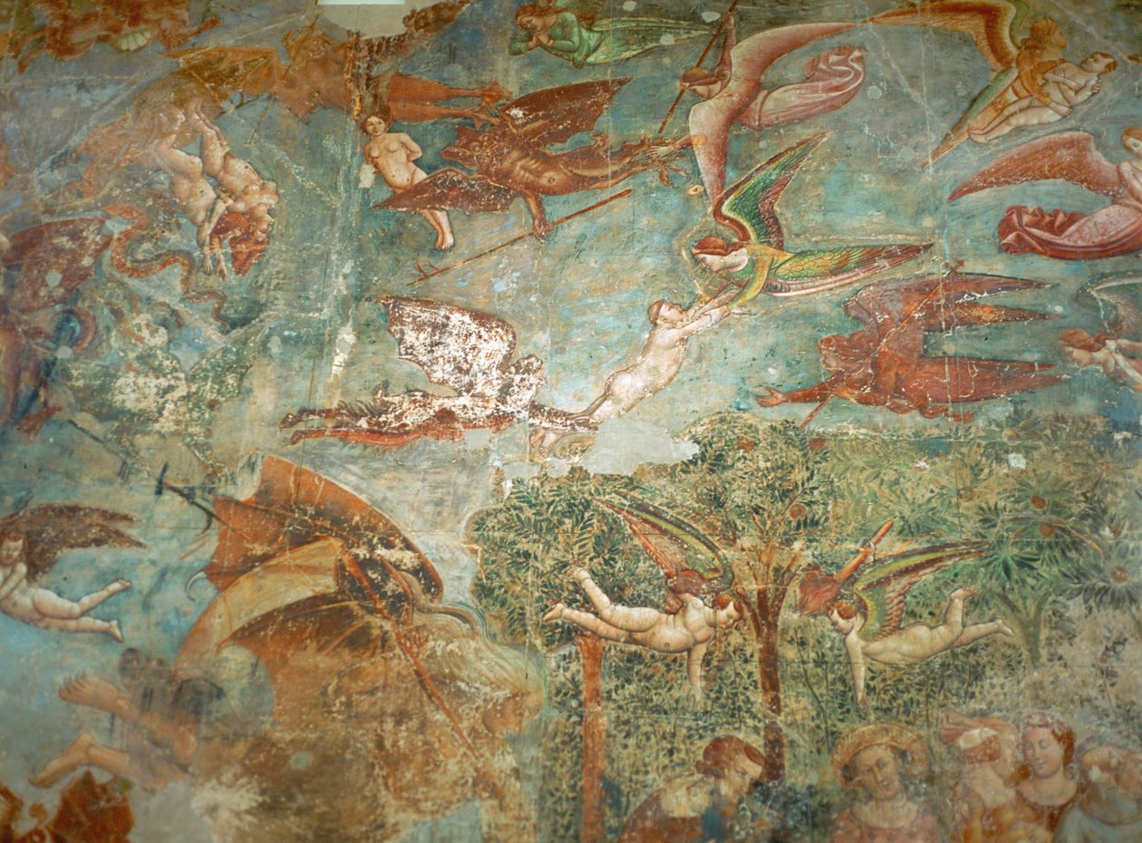 Triunfo de la Muerte, fresco ... (fresco) de Buonamico Buffalmacco