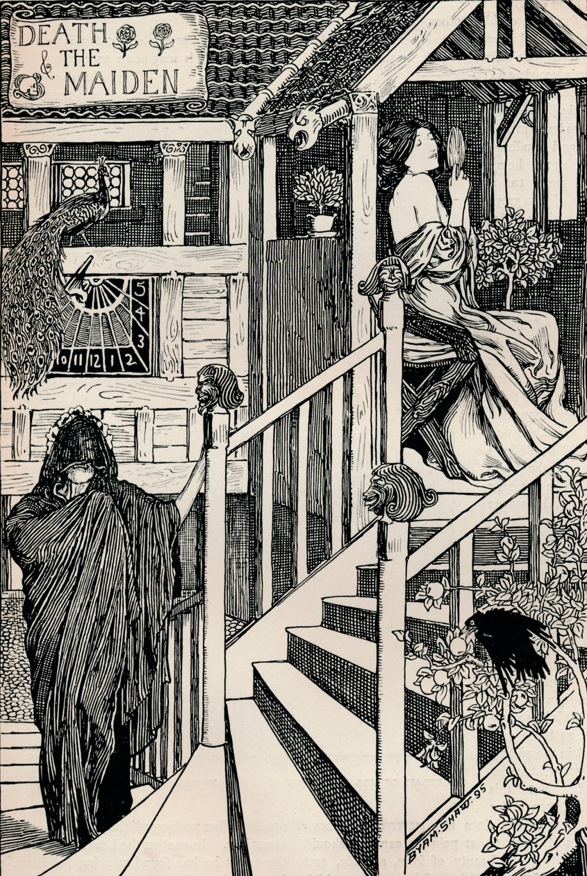La muerte y la doncella, 1895 de Byam Shaw