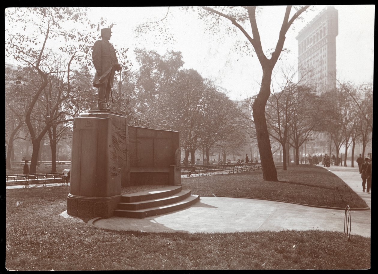 Estatua de David Glasgow Farragut en Madison Square Park, Nueva York, c.1905 de Byron Company