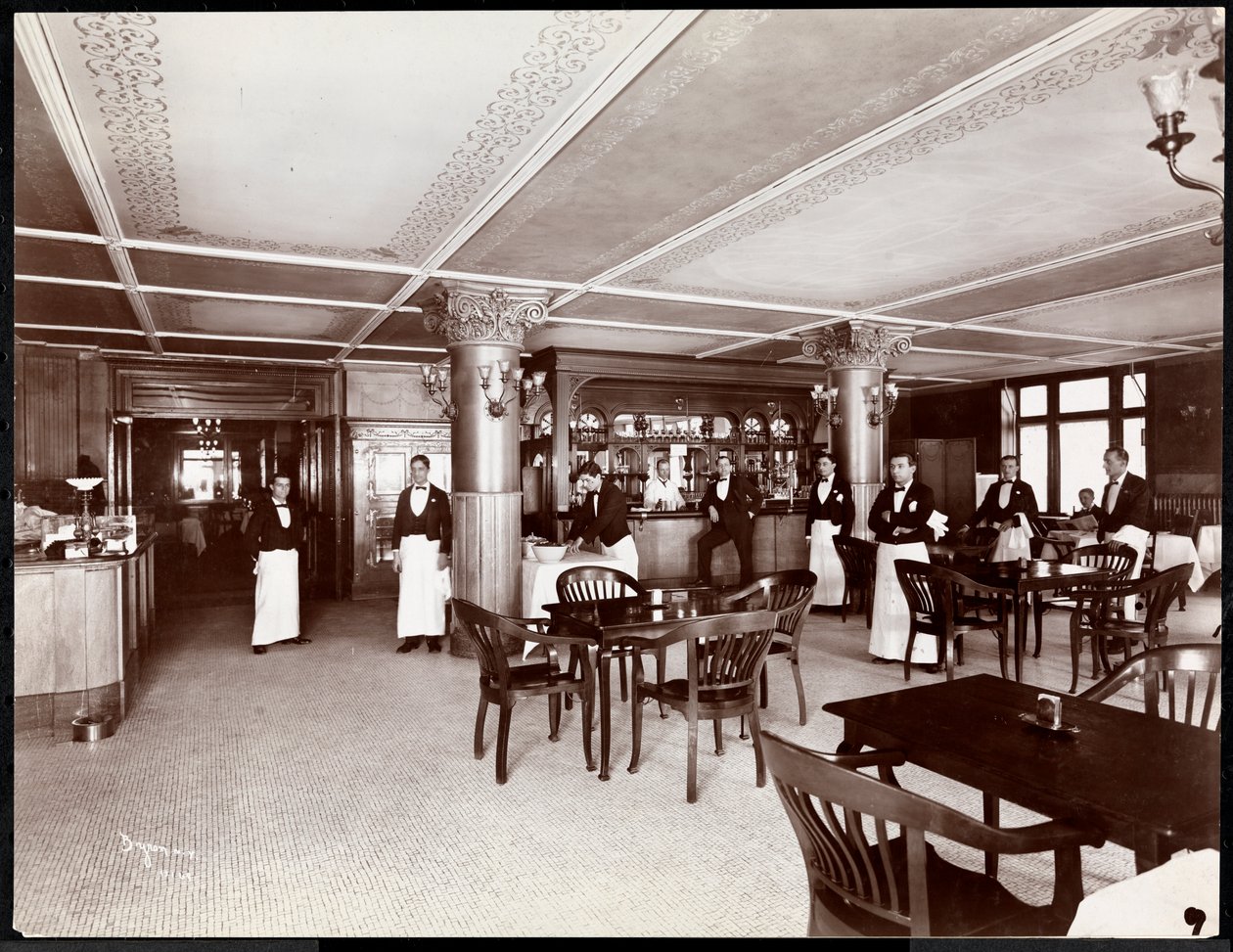 Café en el Hotel Majestic, 1902 de Byron Company