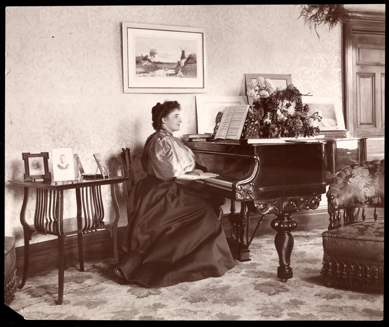 Madame Frances Saville en casa, 1895 de Byron Company
